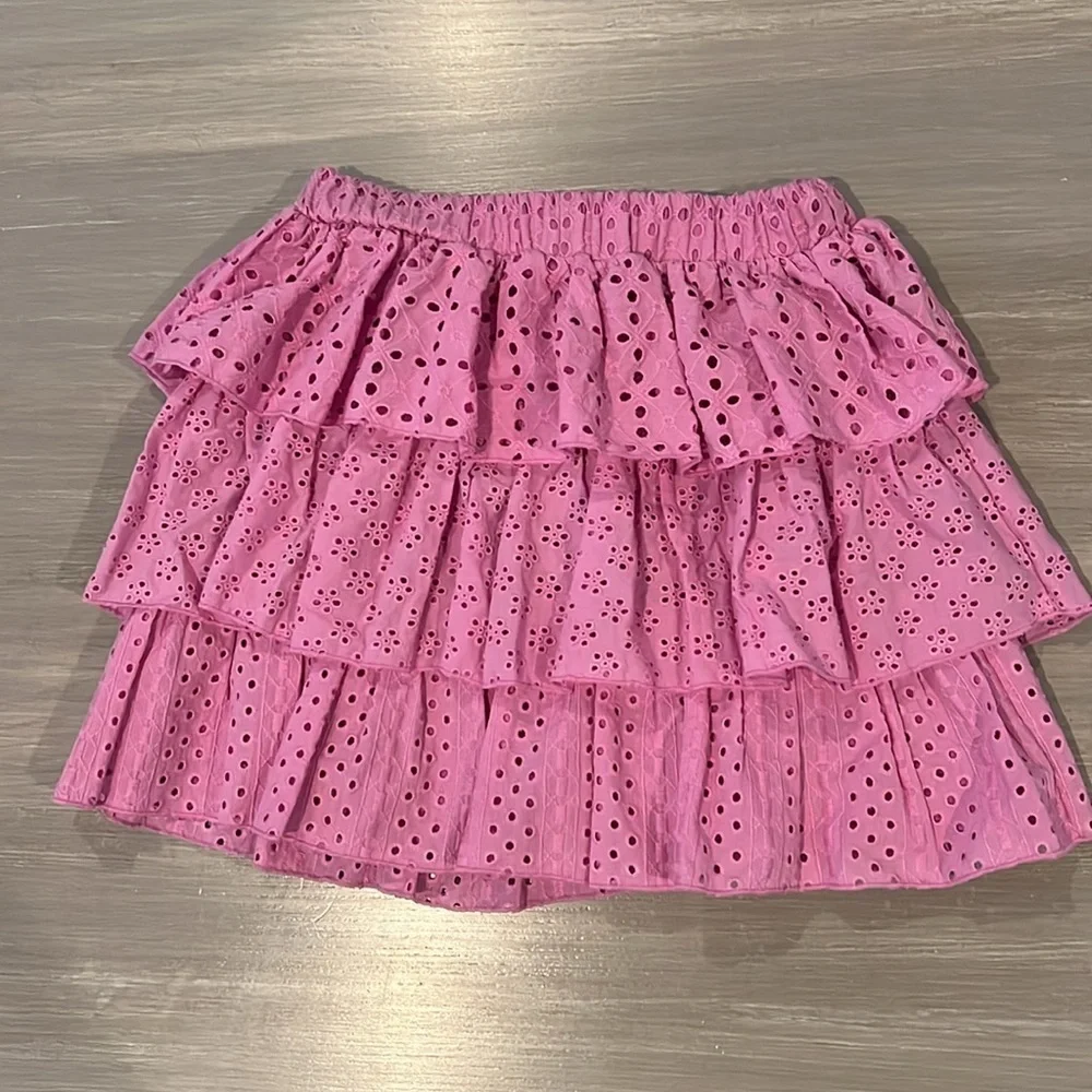 NWT Flowers by Zoe Eyelet Ruffle Skirt - Orchid
